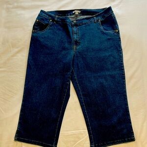Cropped blue jeans back pocket front size 20 W